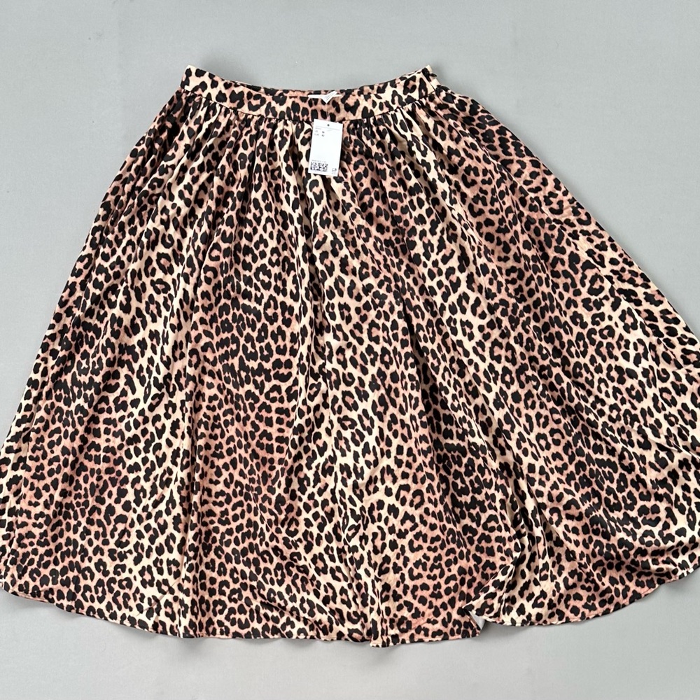 H&M Midi Skirt Animal Print Women Size 10 - Picture 2 of 10